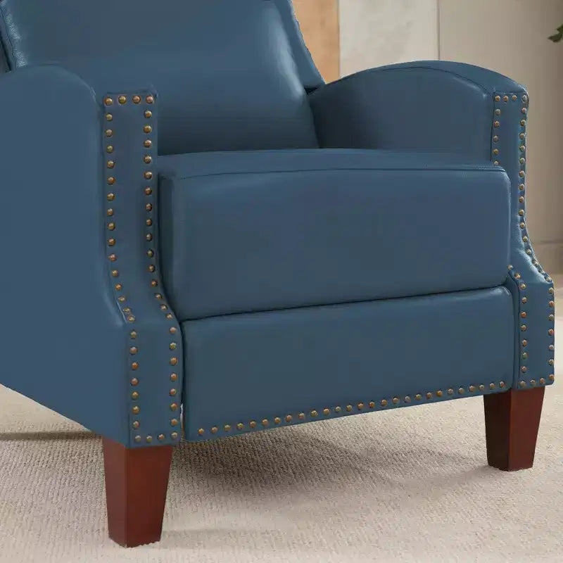 Fauteuil inclinable à dossier basculant noir/bleu marine/rouge rosé/jaune – Similicuir, une place
