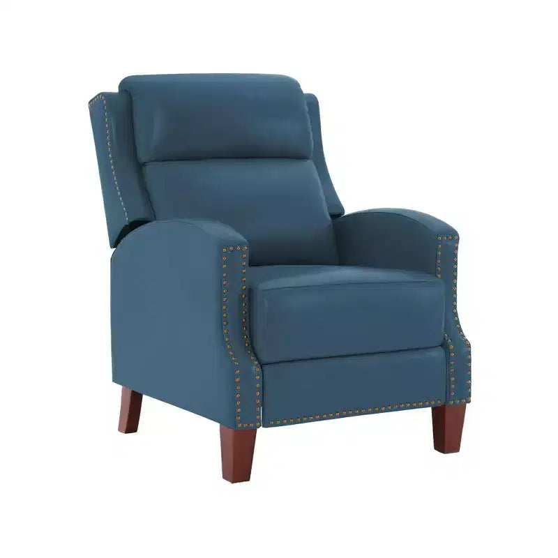 Fauteuil inclinable à dossier basculant noir/bleu marine/rouge rosé/jaune – Similicuir, une place