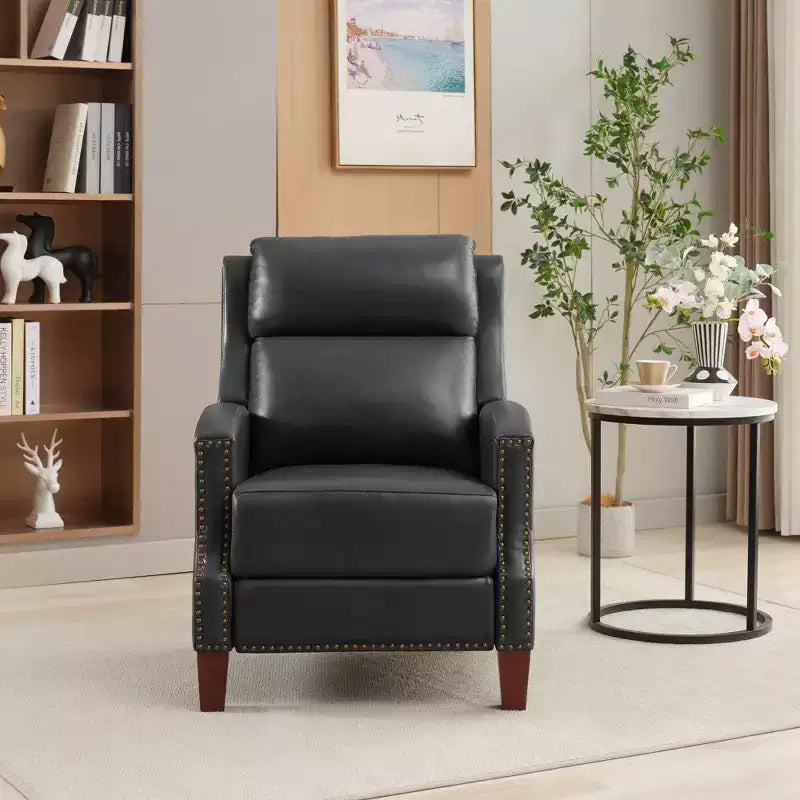 Fauteuil inclinable à dossier basculant noir/bleu marine/rouge rosé/jaune – Similicuir, une place