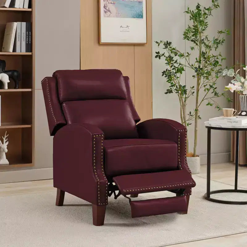 Fauteuil inclinable à dossier basculant noir/bleu marine/rouge rosé/jaune – Similicuir, une place