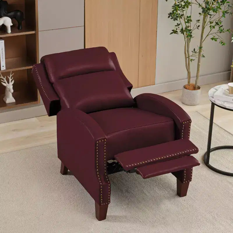 Fauteuil inclinable à dossier basculant noir/bleu marine/rouge rosé/jaune – Similicuir, une place