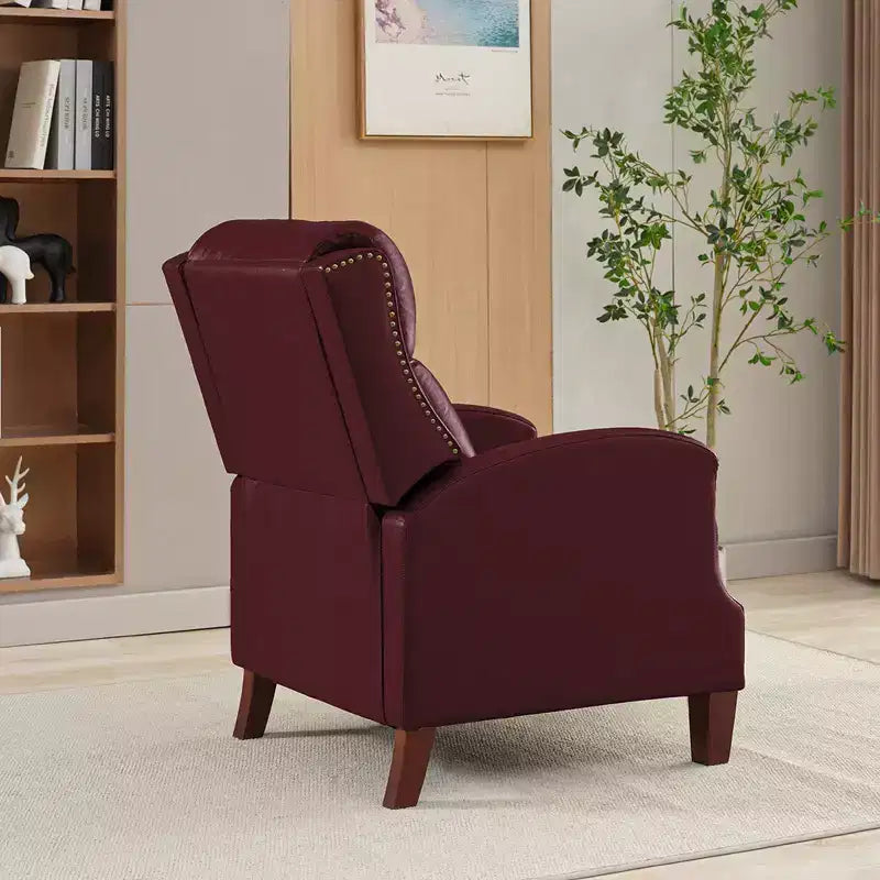 Fauteuil inclinable à dossier basculant noir/bleu marine/rouge rosé/jaune – Similicuir, une place