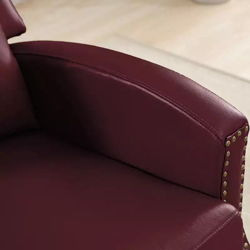 Fauteuil inclinable à dossier basculant noir/bleu marine/rouge rosé/jaune – Similicuir, une place
