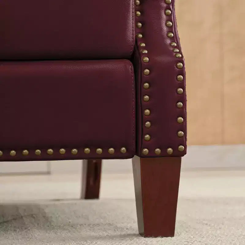 Fauteuil inclinable à dossier basculant noir/bleu marine/rouge rosé/jaune – Similicuir, une place