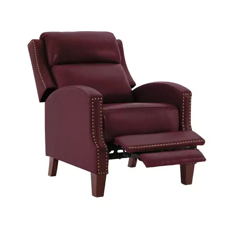 Fauteuil inclinable à dossier basculant noir/bleu marine/rouge rosé/jaune – Similicuir, une place