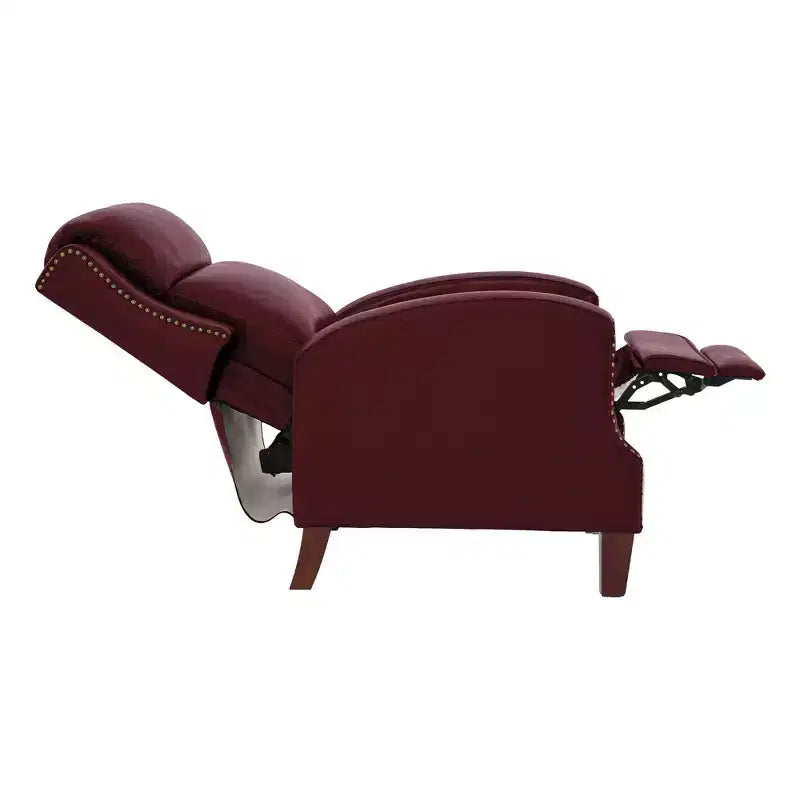 Fauteuil inclinable à dossier basculant noir/bleu marine/rouge rosé/jaune – Similicuir, une place