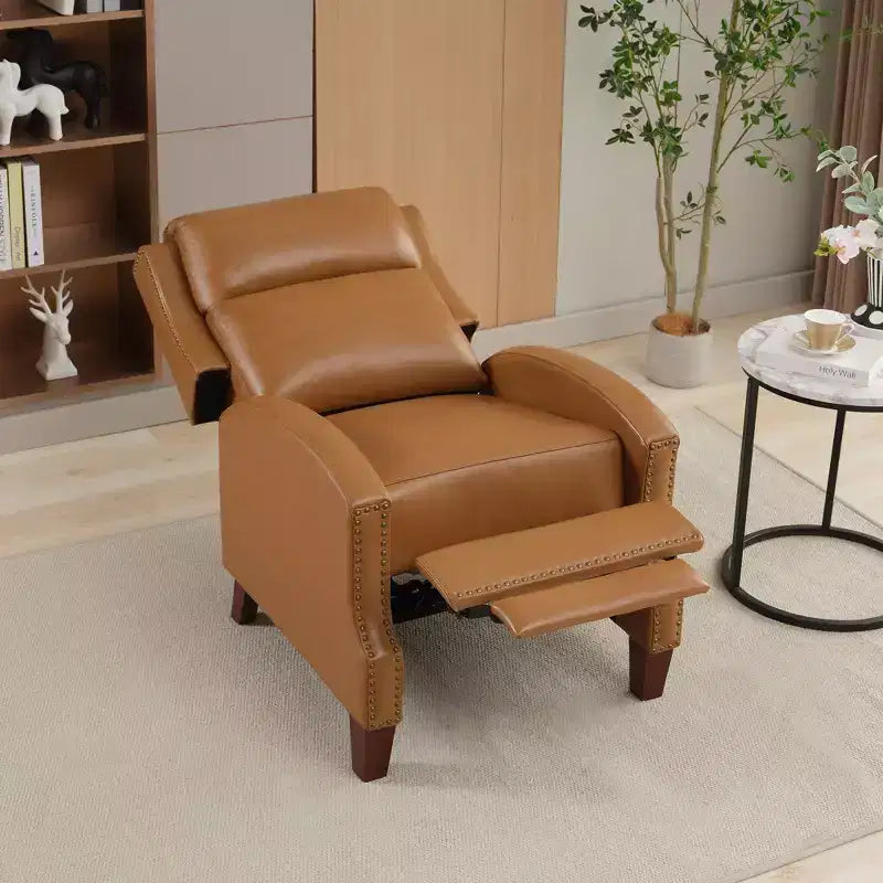 Fauteuil inclinable à dossier basculant noir/bleu marine/rouge rosé/jaune – Similicuir, une place