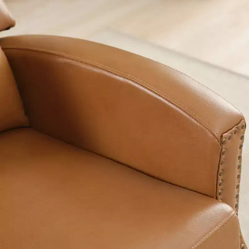 Fauteuil inclinable à dossier basculant noir/bleu marine/rouge rosé/jaune – Similicuir, une place