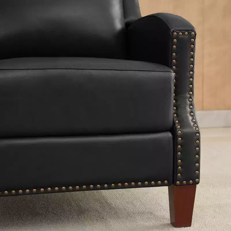 Fauteuil inclinable à dossier basculant noir/bleu marine/rouge rosé/jaune – Similicuir, une place