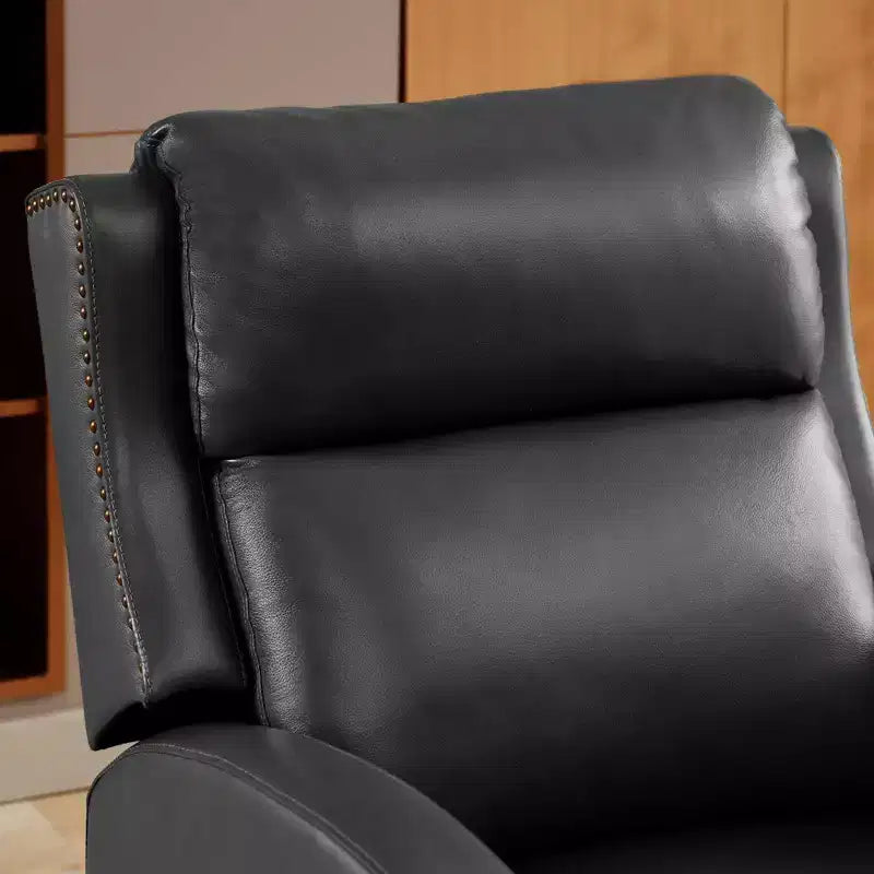 Fauteuil inclinable à dossier basculant noir/bleu marine/rouge rosé/jaune – Similicuir, une place