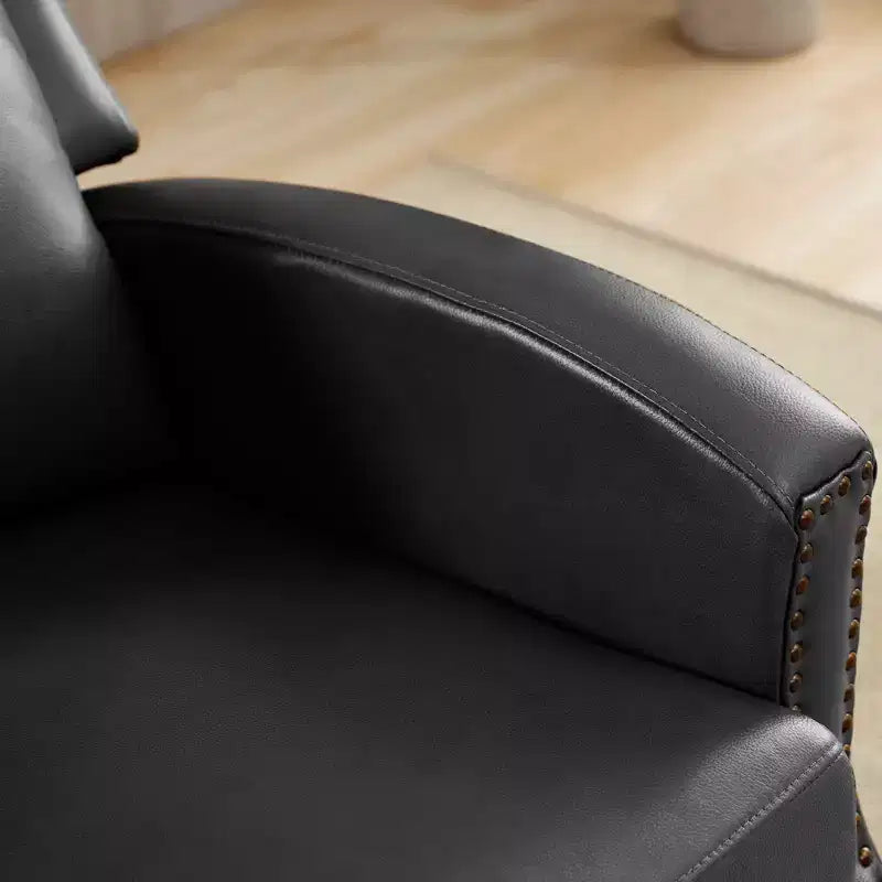 Fauteuil inclinable à dossier basculant noir/bleu marine/rouge rosé/jaune – Similicuir, une place