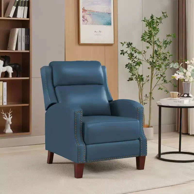 Fauteuil inclinable à dossier basculant noir/bleu marine/rouge rosé/jaune – Similicuir, une place