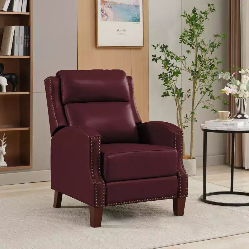 Fauteuil inclinable à dossier basculant noir/bleu marine/rouge rosé/jaune – Similicuir, une place