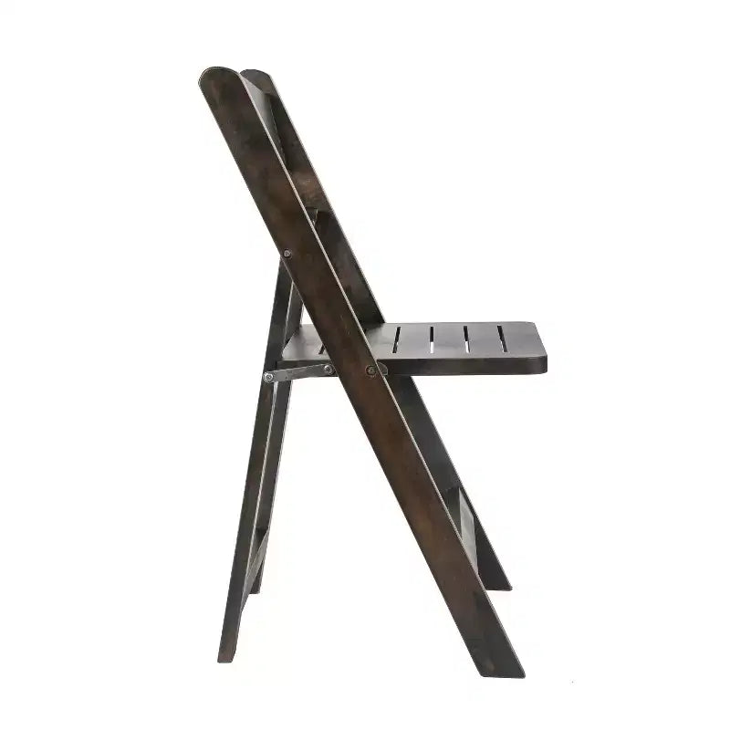 Chaise pliante de salle à manger en bois massif de chêne/blanc de style ancien américain – 1 place