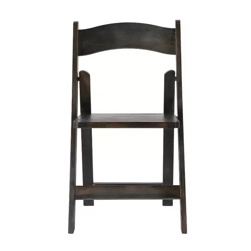 Chaise pliante de salle à manger en bois massif de chêne/blanc de style ancien américain – 1 place