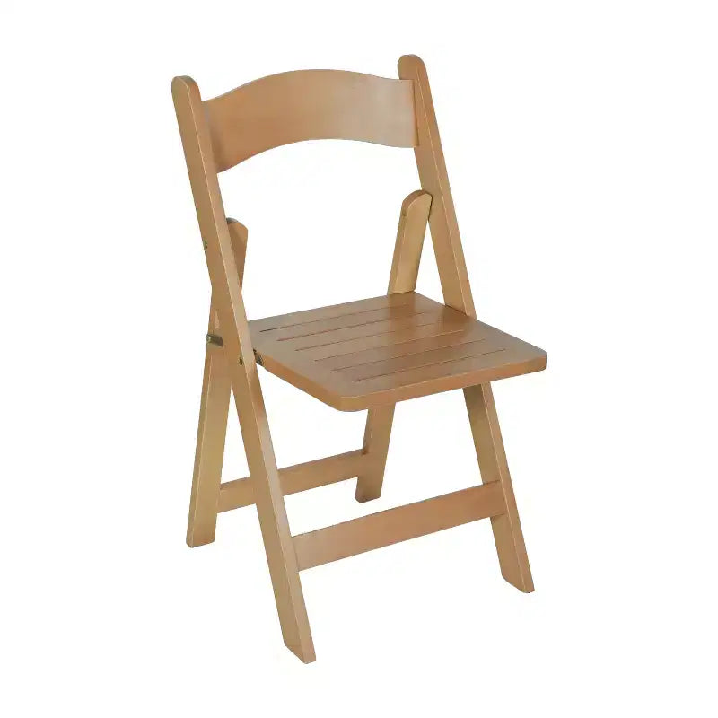 Chaise pliante de salle à manger en bois massif de chêne/blanc de style ancien américain – 1 place