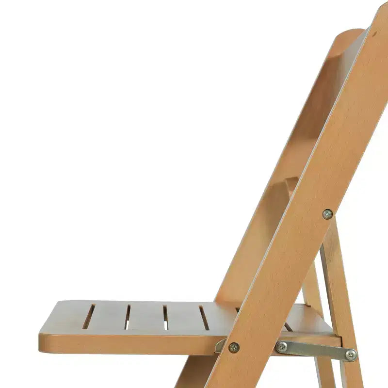 Chaise pliante de salle à manger en bois massif de chêne/blanc de style ancien américain – 1 place