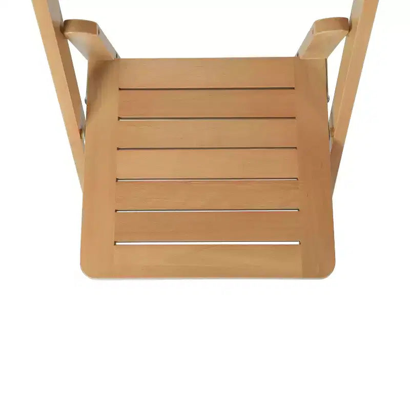 Chaise pliante de salle à manger en bois massif de chêne/blanc de style ancien américain – 1 place