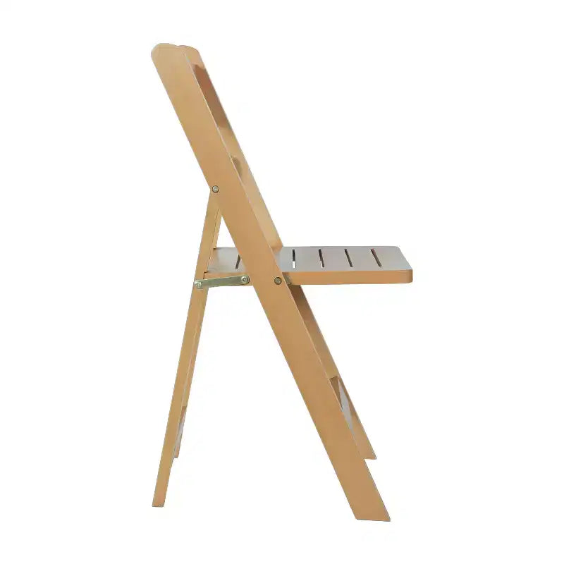Chaise pliante de salle à manger en bois massif de chêne/blanc de style ancien américain – 1 place