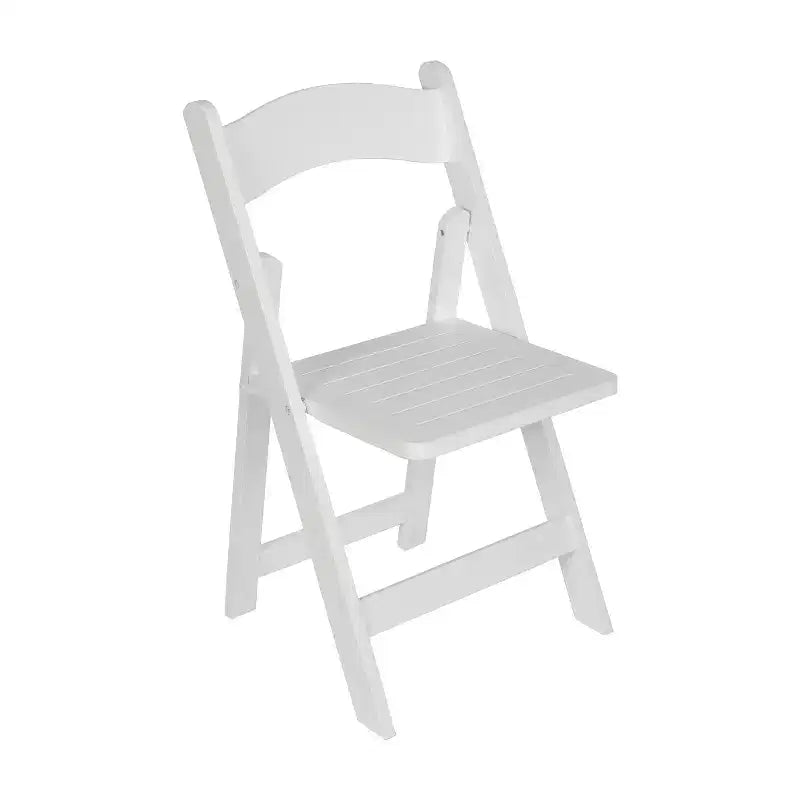 Chaise pliante de salle à manger en bois massif de chêne/blanc de style ancien américain – 1 place
