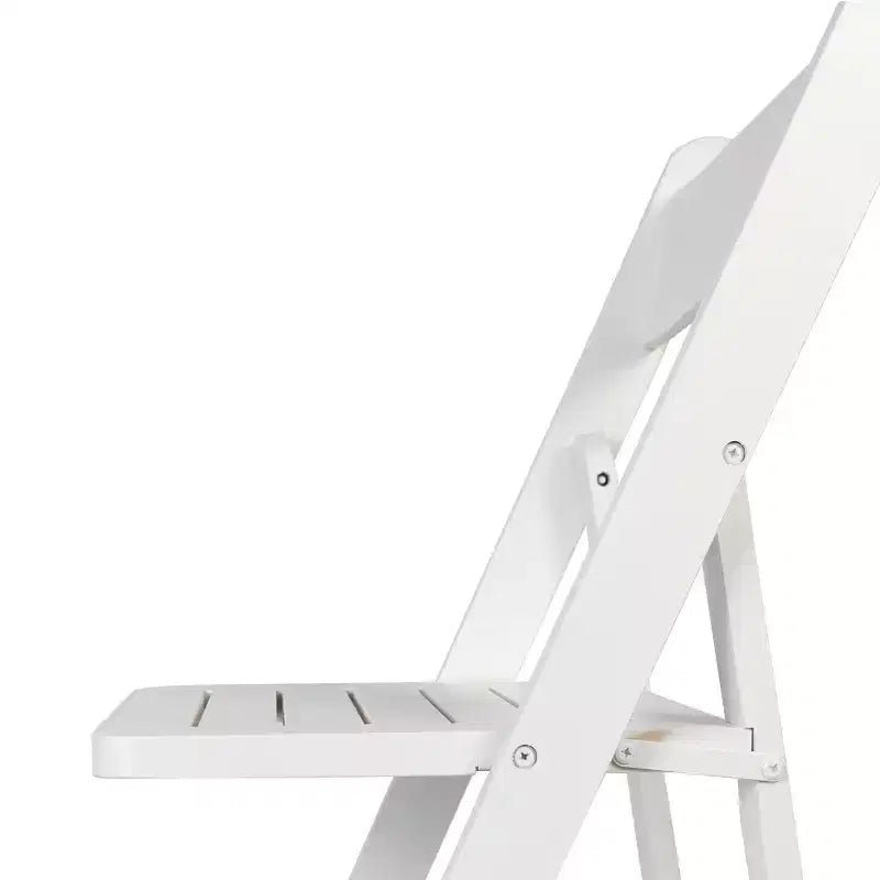 Chaise pliante de salle à manger en bois massif de chêne/blanc de style ancien américain – 1 place