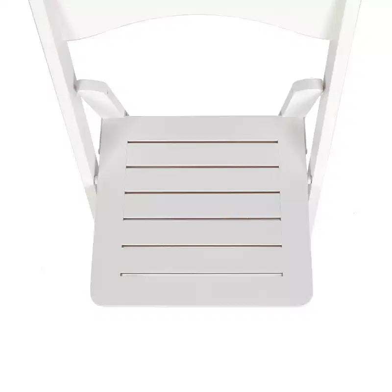 Chaise pliante de salle à manger en bois massif de chêne/blanc de style ancien américain – 1 place