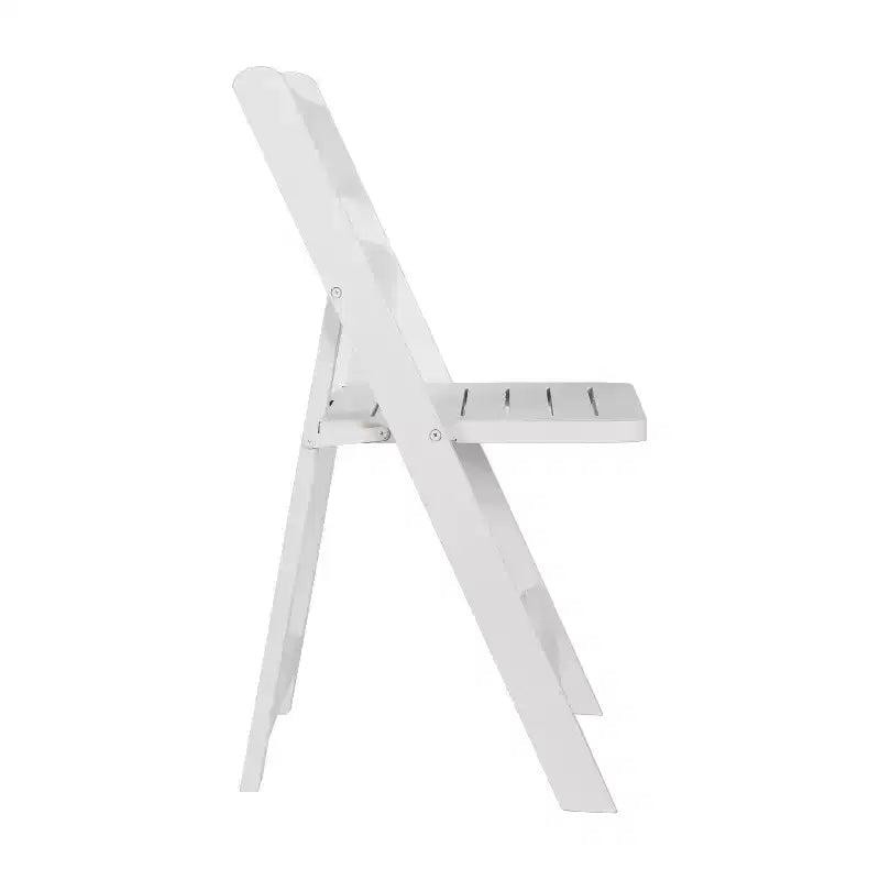 Chaise pliante de salle à manger en bois massif de chêne/blanc de style ancien américain – 1 place