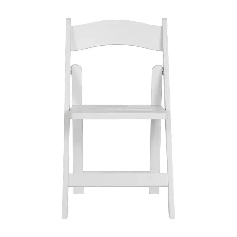 Chaise pliante de salle à manger en bois massif de chêne/blanc de style ancien américain – 1 place