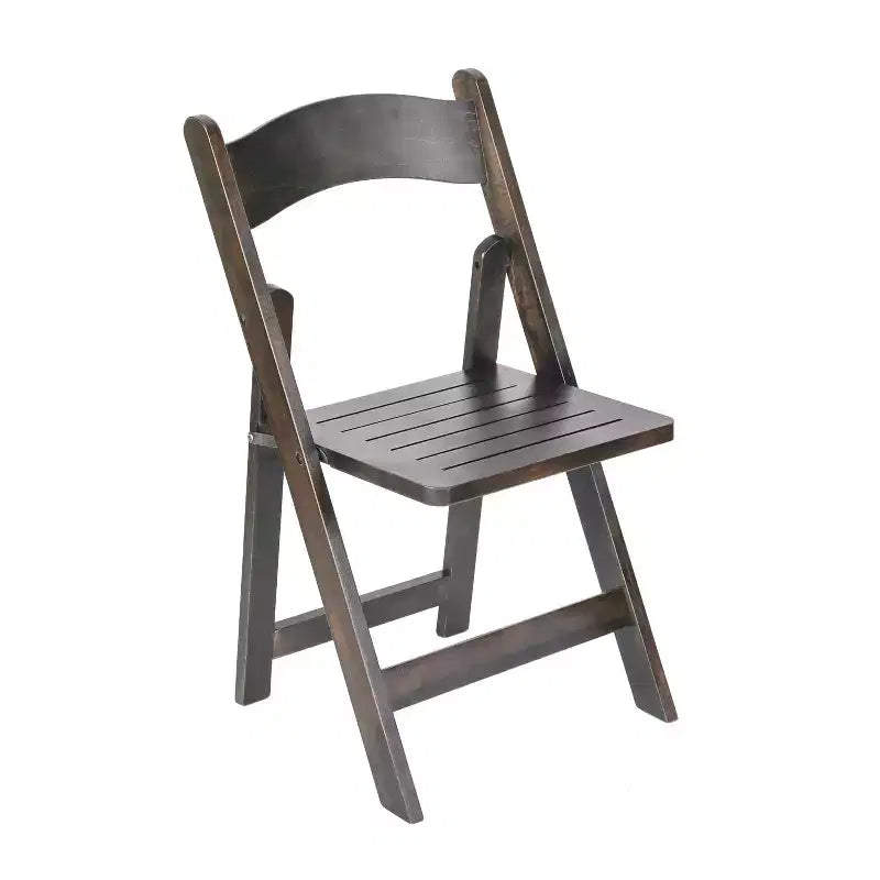 Chaise pliante de salle à manger en bois massif de chêne/blanc de style ancien américain – 1 place