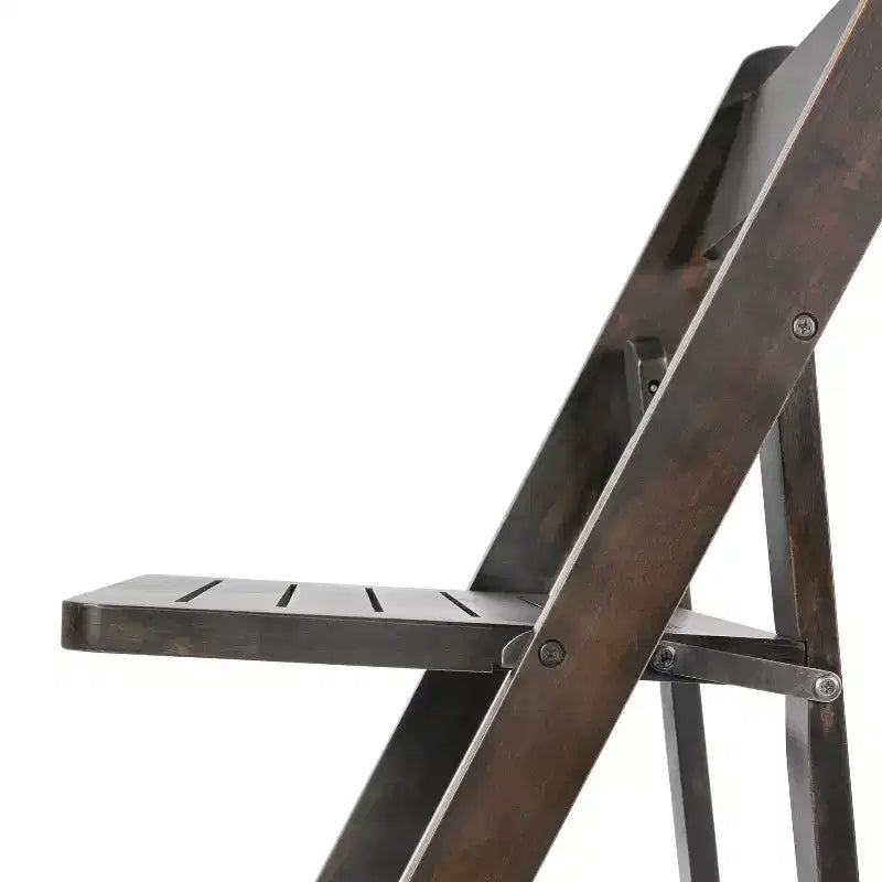 Chaise pliante de salle à manger en bois massif de chêne/blanc de style ancien américain – 1 place