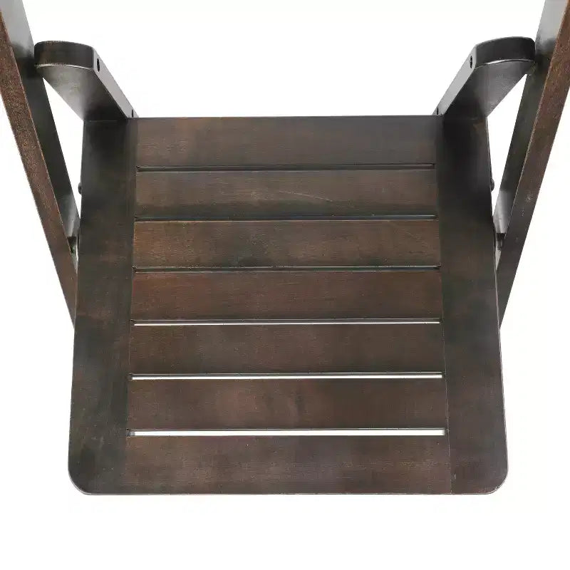 Chaise pliante de salle à manger en bois massif de chêne/blanc de style ancien américain – 1 place